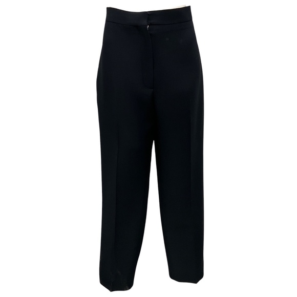 CHRISTIAN DIOR BLACK WOOL AND SILK TROUSERS - Picture 1 of 5